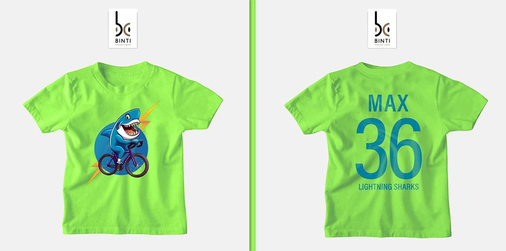 Custom-Kids-T-shirts design front and Back By Binti Collections